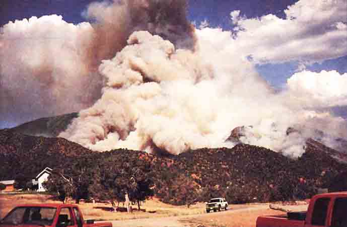 The South Canyon Fire Blow-up on the evening of July 6th, 1994.