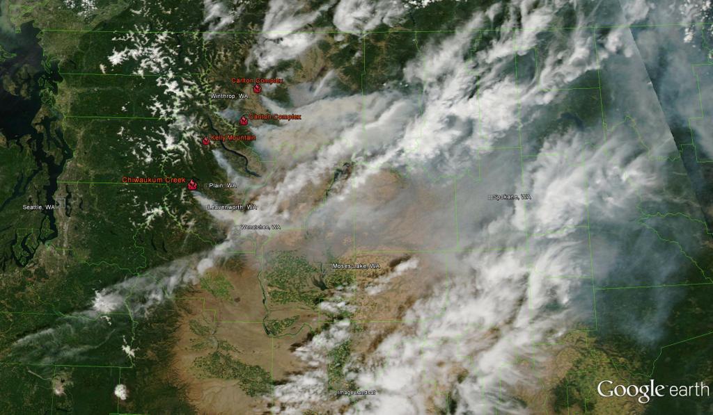 Washington Fires Satellite View
